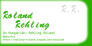 roland rehling business card